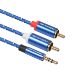 Аудио кабел Aux 3.5 към 2 RCA дължина 3 метра