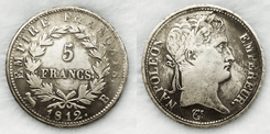 Монета Копие 5 Франка 1812 Наполеон Франция