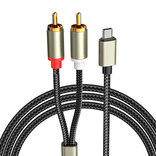 Аудио кабел Type C към 2 RCA камбанки